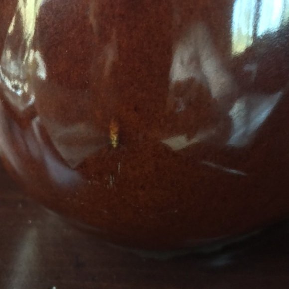 Pitcher, Pottery, brown and drip-glazed, Vintage - Picture 7 of 7